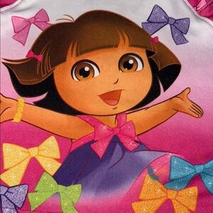 Dora the Explorer 12 months Nickelodeon Pink Kids Pajamas with Colorful Bows
